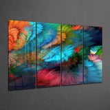 Renkli Dokunuşlar 4 Parça Mega Cam Tablo | 150x92 cm.