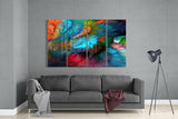 Renkli Dokunuşlar 4 Parça Mega Cam Tablo | 150x92 cm.