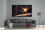 Uzayda Gün Batımı 4 Parça Mega Cam Tablo | 150x92 cm.