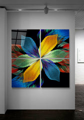Şans Çiçeği Quadro Cam Tablo.