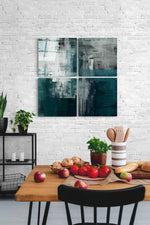 Yeşil Quadro Cam Tablo.