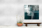 Yeşil Quadro Cam Tablo.