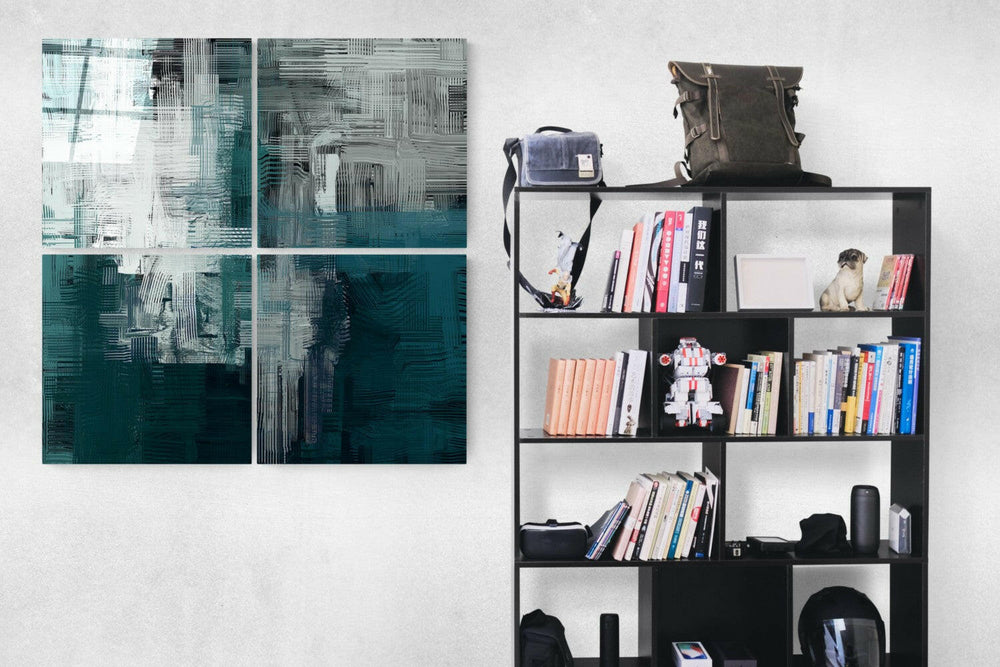 Yeşil Quadro Cam Tablo.