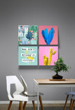 Kaktüs Quadro Cam Tablo.