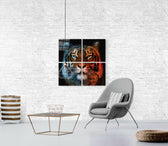 Kaplan Quadro 4 Parçalı Cam Tablo.