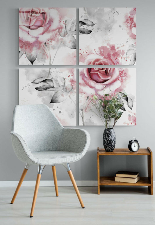 Güller Quadro 4 Parçalı Cam Tablo.
