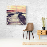 İskele Quadro 4 Parçalı Cam Tablo.