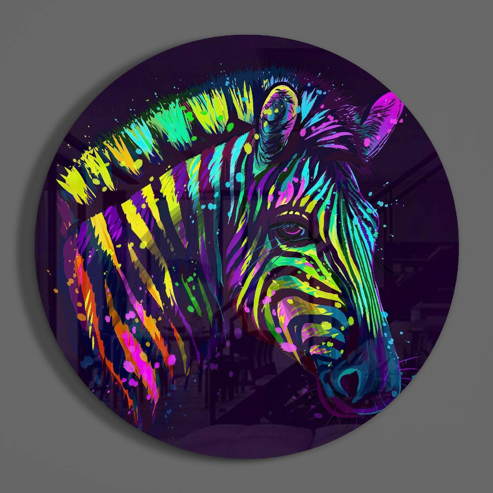 Renkli Zebra Cam Tablo.