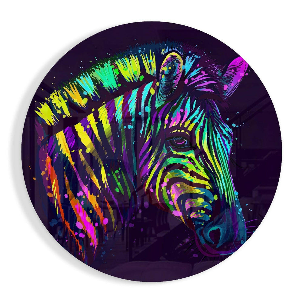 Renkli Zebra Cam Tablo.