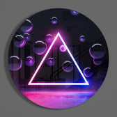 Neon Üçgen Cam Tablo.