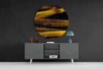 Sarı Soyut Cam Tablo.