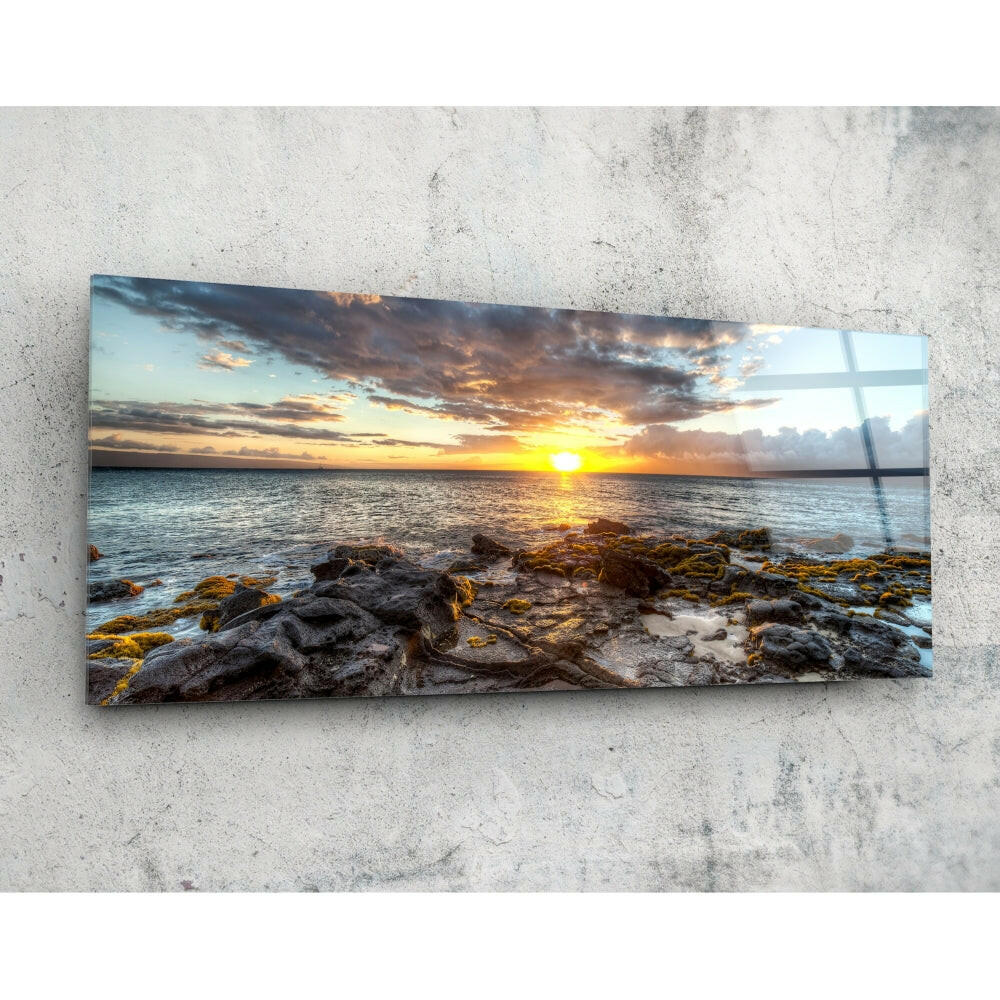 Gün Batımı 92x36cm Cam Tablo.