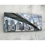 Brooklyn Köprüsü 92x36cm Cam Tablo.