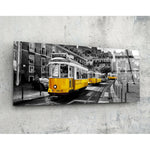 Lizbon Tramvay 92x36cm Cam Tablo.