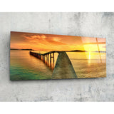 Rıhtım 92x36cm Cam Tablo.