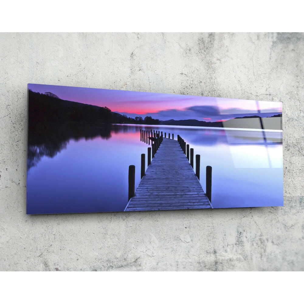 Rıhtım 92x36cm Cam Tablo.