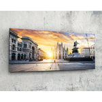 Ortaçağ 92x36cm Cam Tablo.