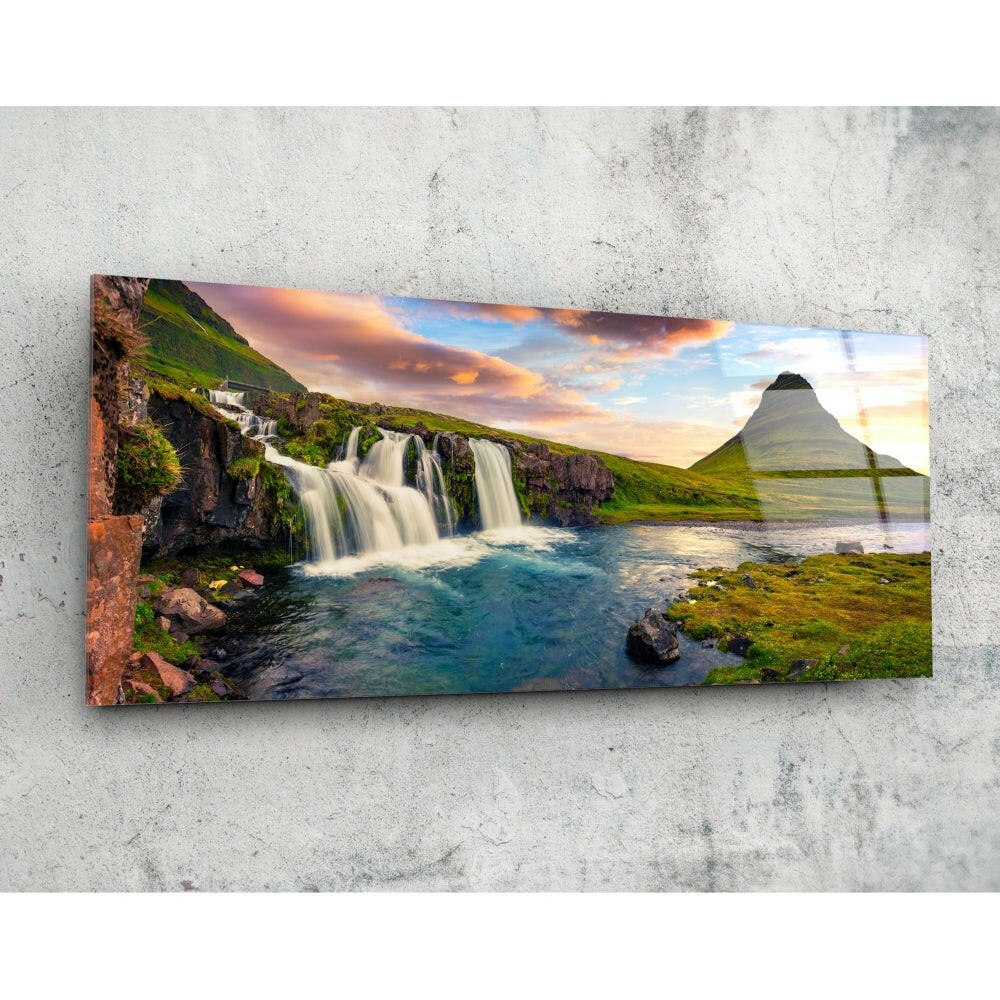 Şelale 92x36cm Cam Tablo.
