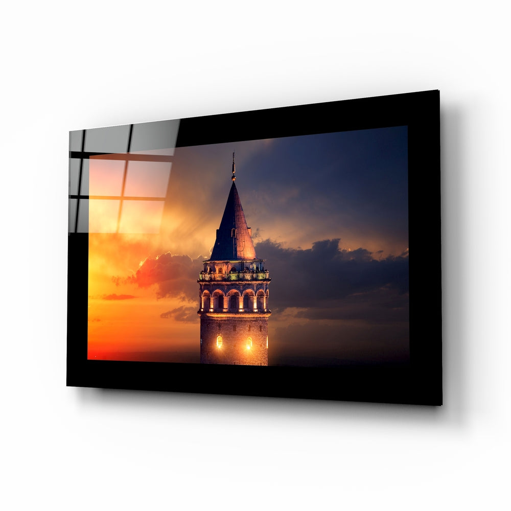 Galata Kulesi  Cam Tablo.