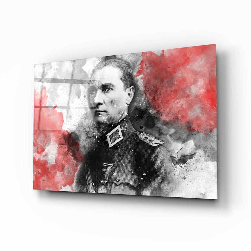 Baş Kumandan Atatürk Cam Tablo.