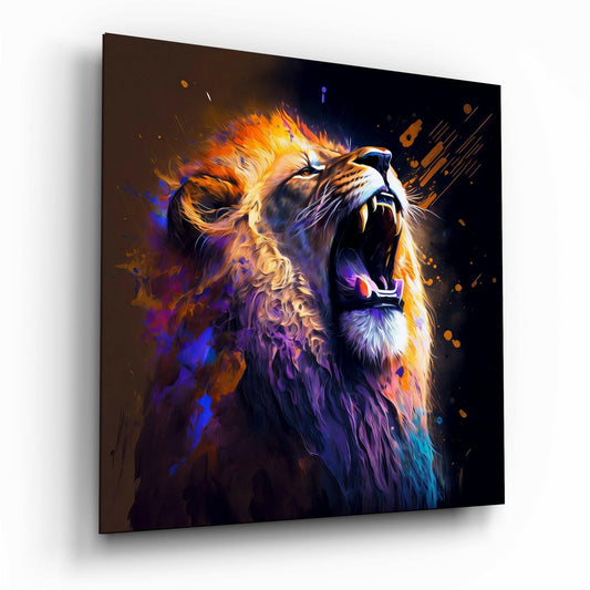 Kükreyen Aslan Cam Tablo || Tasarımcı Koleksiyonu.