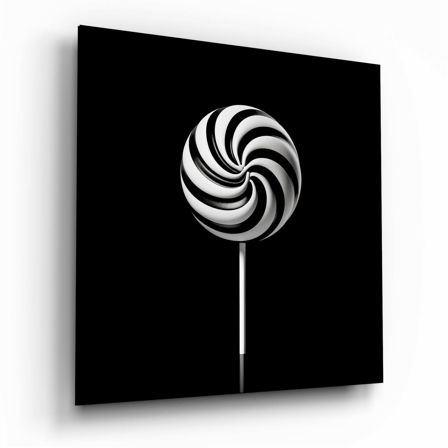 Monokrom Lolipop Cam Tablo || Tasarımcı Koleksiyonu